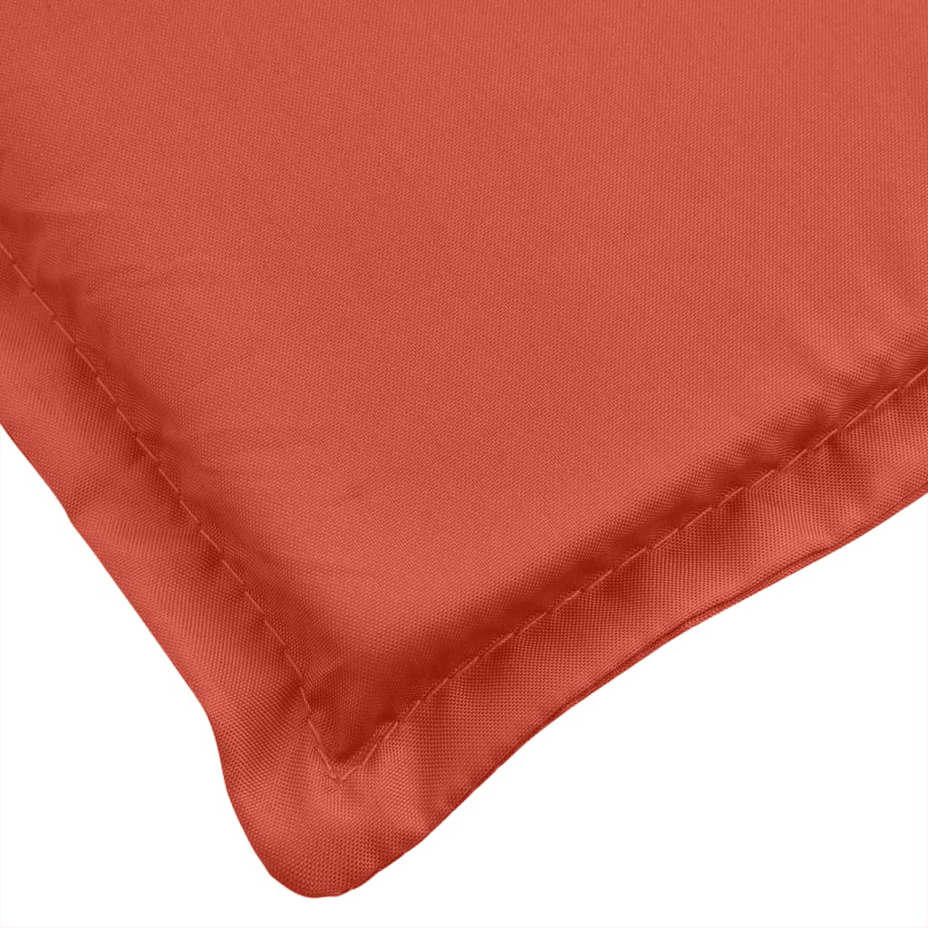 High Back Chair Cushions 4 Red Mélange 120x50x4 Fabric