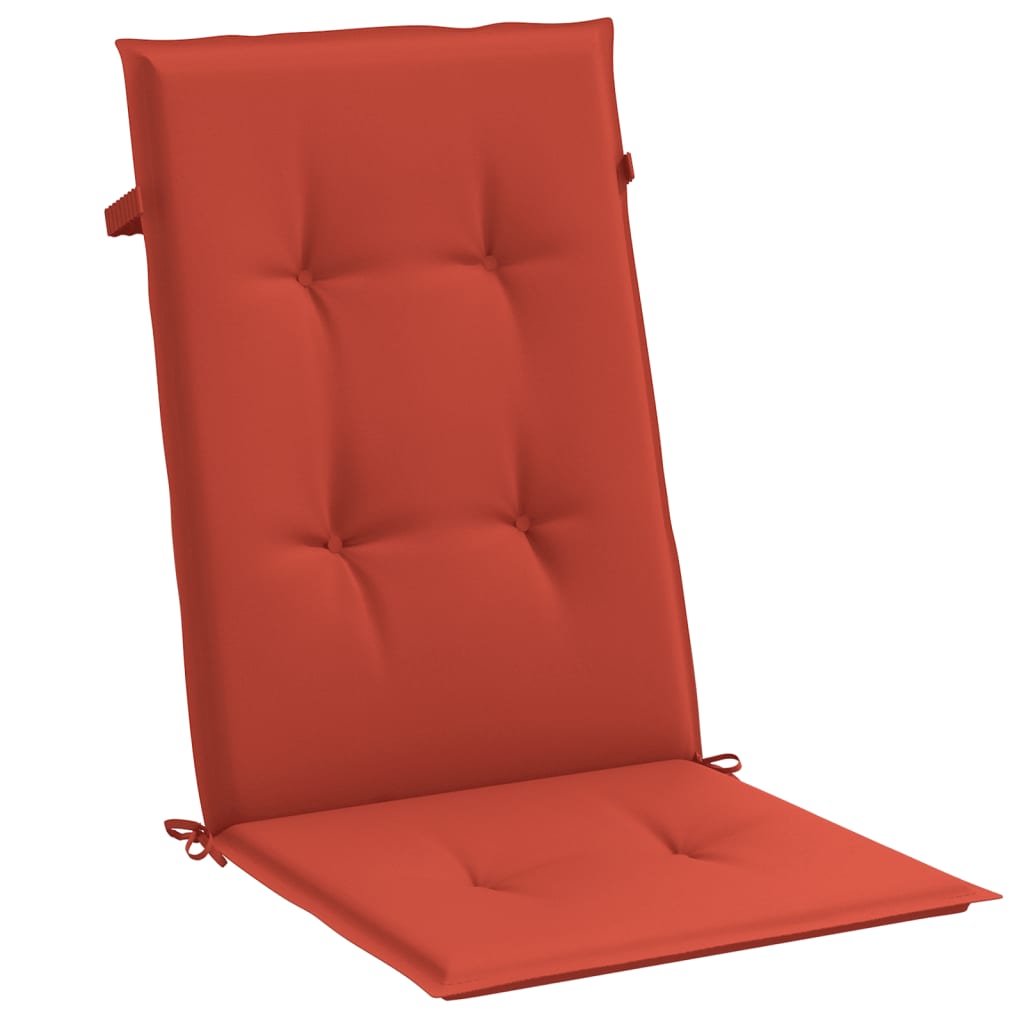 Cuscini Sedia Schiena Alta 6 Rosso Mélange 120x50x4 Tessuto | homemem39