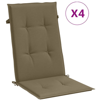 Cuscini Sedia Schiena Alta 4 Tortora Mélange 120x50x4 Tessuto | homemem39
