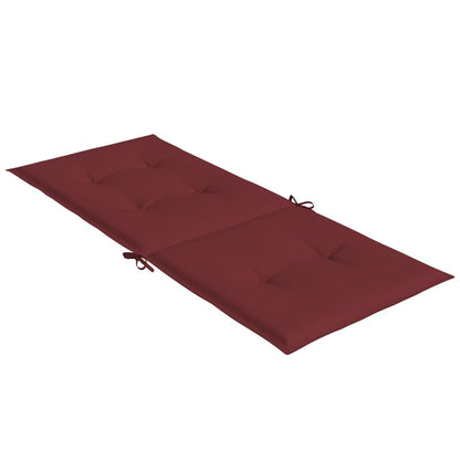 Cuscini Sedia Schiena Alta 2 Rosso Vino Mélange 120x50x4 cm | homemem39