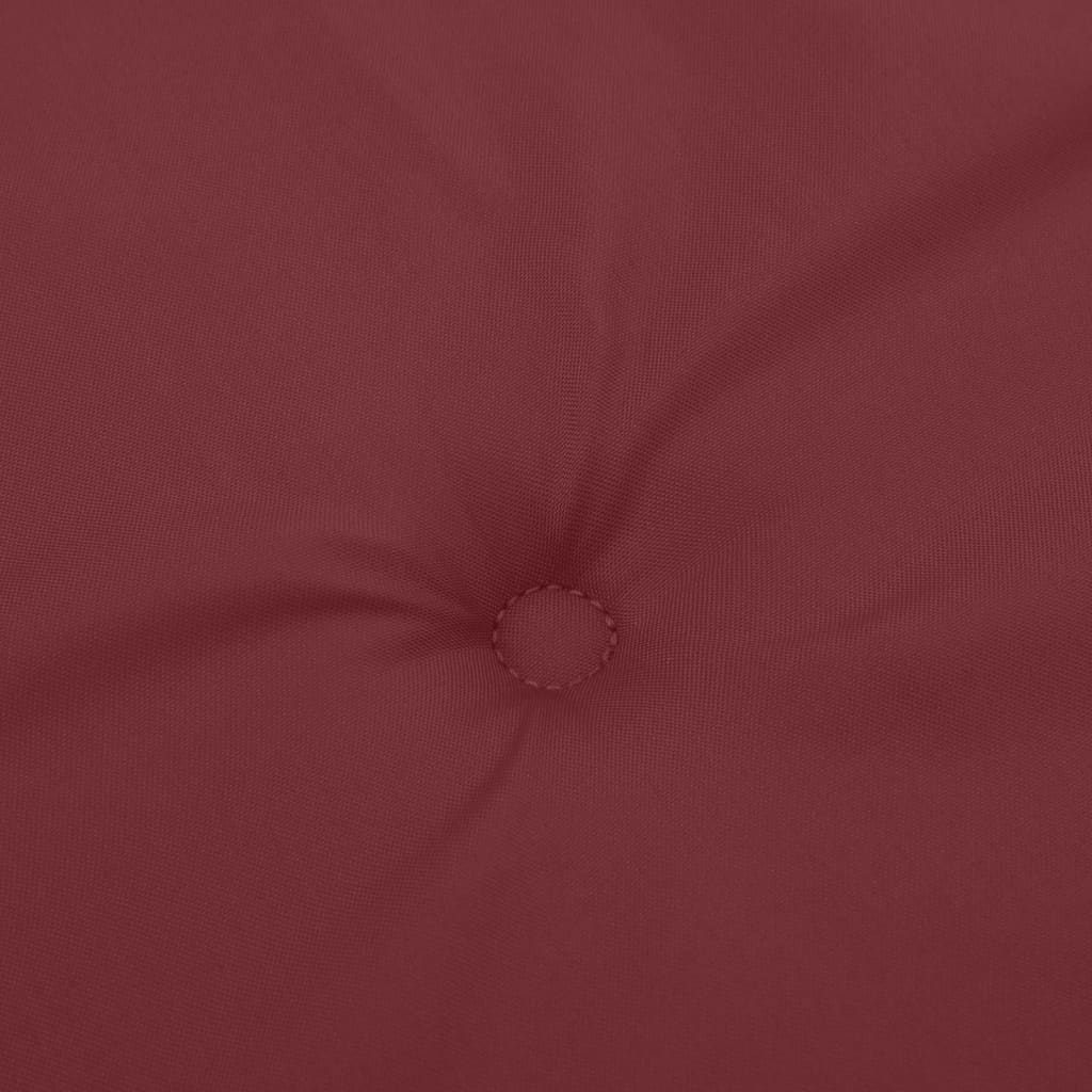 Cuscini Sedia Schiena Alta 2 Rosso Vino Mélange 120x50x4 cm