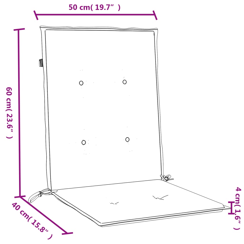 Cuscini Sedia Schiena Bassa 2 pz Antracite Mélange 100x50x4 cm - homemem39