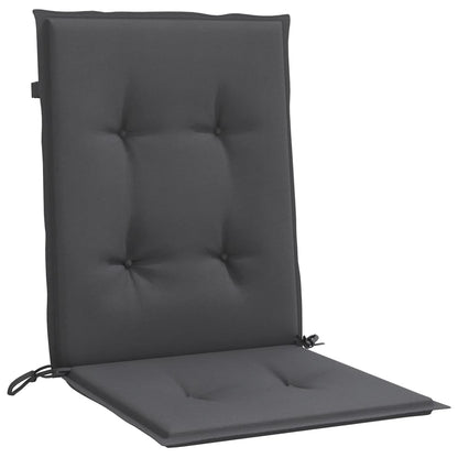 Low Back Chair Cushions 6 pcs Anthracite Mélange 100x50x4 cm