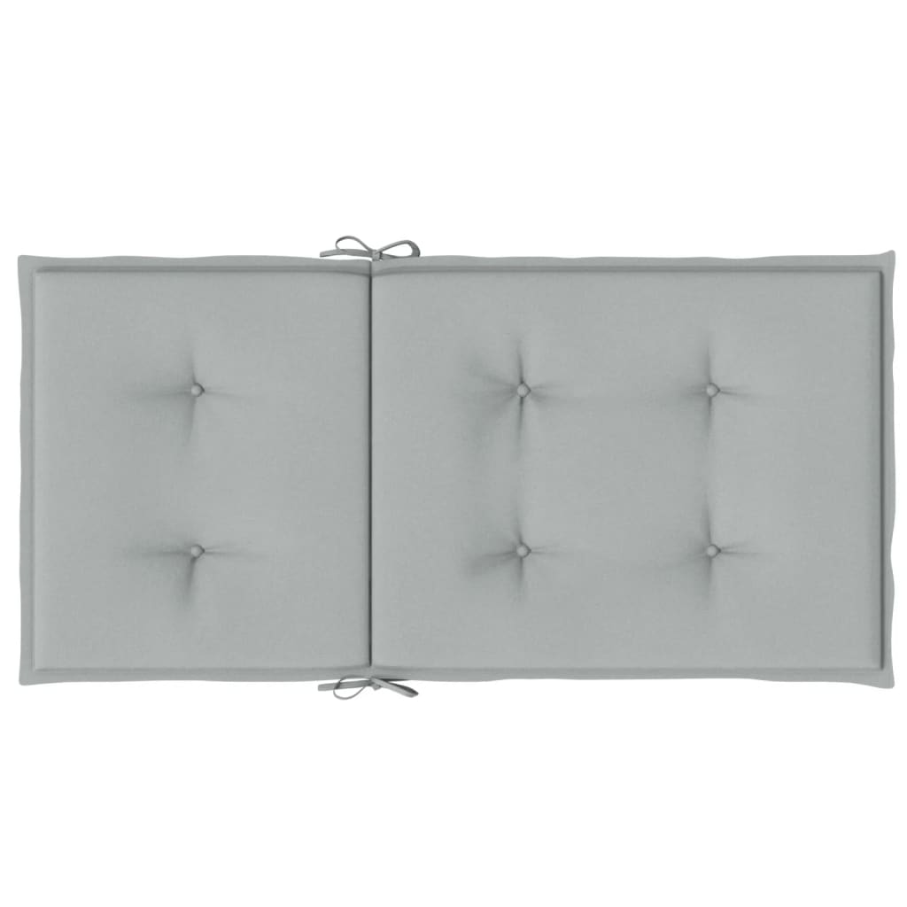 Cuscini Sedia Schiena Bassa 4 pz Grigio Mélange 100x50x4 cm - homemem39