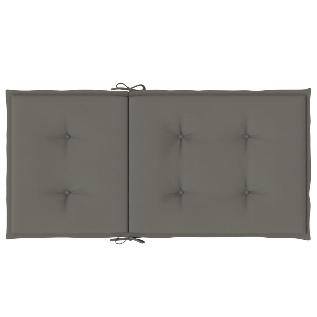 Cuscini Sedia Schiena Bassa 4 pz Grigio Mélange 100x50x4 cm - homemem39