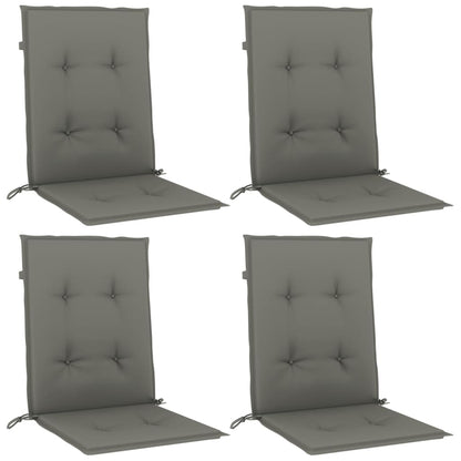 Cuscini Sedia Schiena Bassa 4 pz Grigio Mélange 100x50x4 cm | homemem39