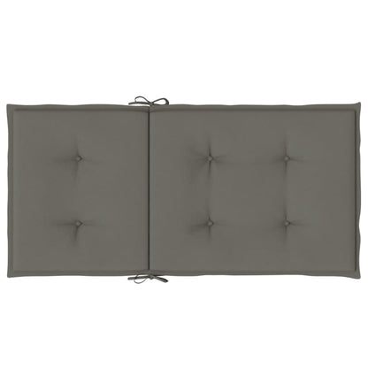Cuscini Sedia Schiena Bassa 6 pz Grigio Mélange 100x50x4 cm