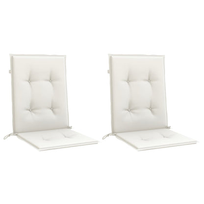 Cuscini Sedia Schiena Bassa 2 pz Crema Mélange 100x50x4 Tessuto | homemem39
