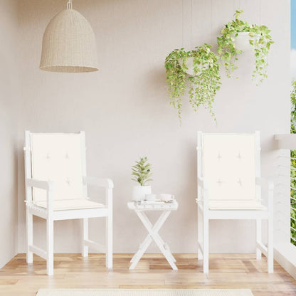 Cuscini Sedia Schiena Bassa 2 pz Crema Mélange 100x50x4 Tessuto | homemem39