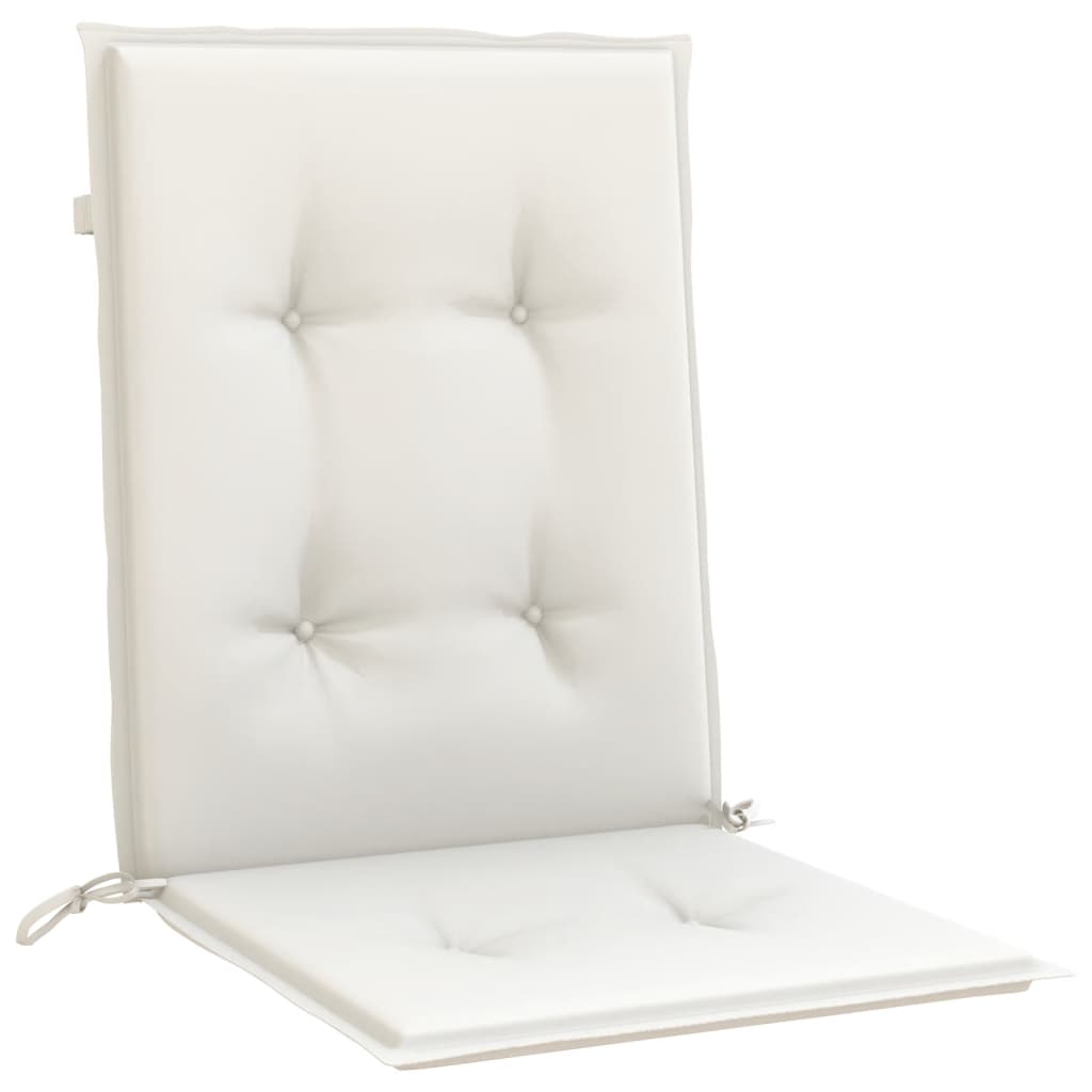 Cuscini Sedia Schiena Bassa 2 pz Crema Mélange 100x50x4 Tessuto | homemem39