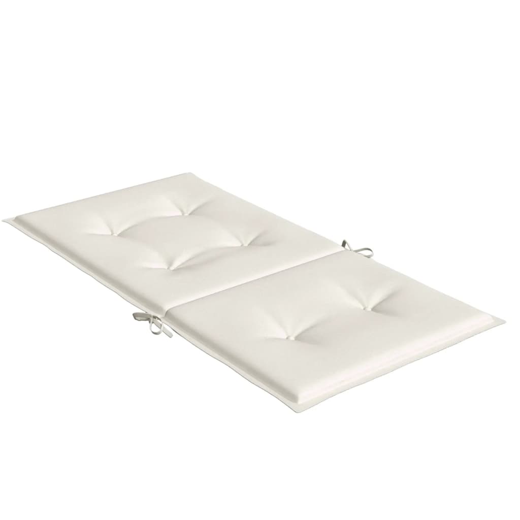 Cuscini Sedia Schiena Bassa 2 pz Crema Mélange 100x50x4 Tessuto | homemem39