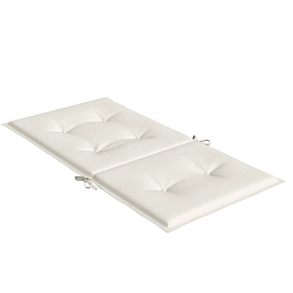 Cuscini Sedia Schiena Bassa 2 pz Crema Mélange 100x50x4 Tessuto | homemem39