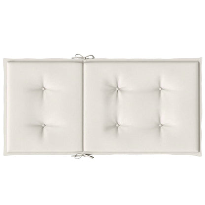 Cuscini Sedia Schiena Bassa 2 pz Crema Mélange 100x50x4 Tessuto | homemem39