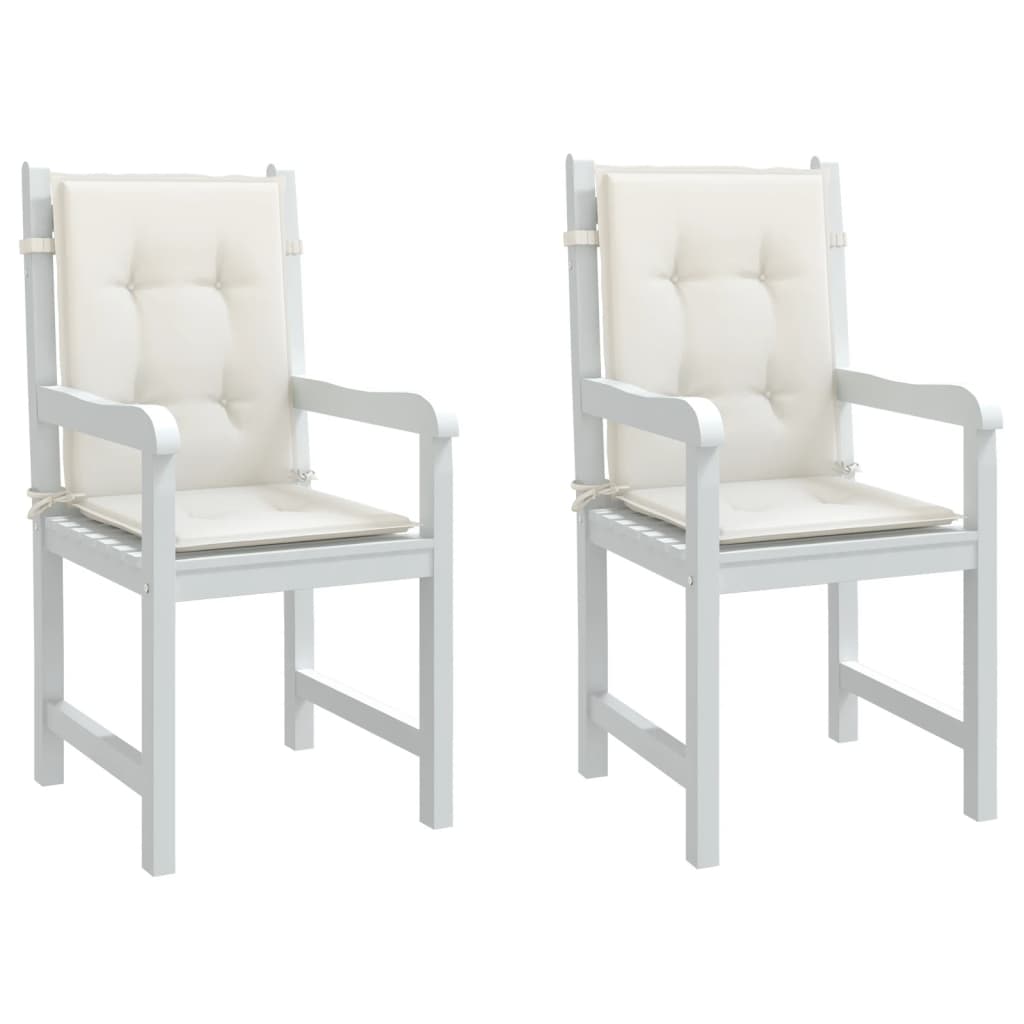 Cuscini Sedia Schiena Bassa 2 pz Crema Mélange 100x50x4 Tessuto | homemem39