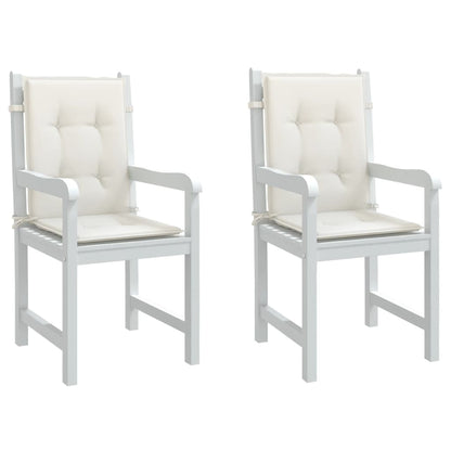 Cuscini Sedia Schiena Bassa 2 pz Crema Mélange 100x50x4 Tessuto | homemem39