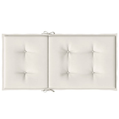 Cuscini Sedia Schiena Bassa 4 pz Crema Mélange 100x50x4 Tessuto