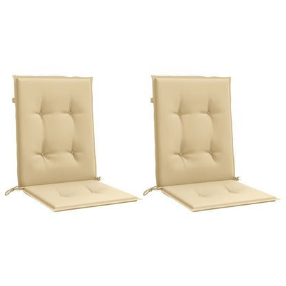 Cuscini Sedia Schiena Bassa 2 pz Beige Mélange 100x50x4 Tessuto | homemem39