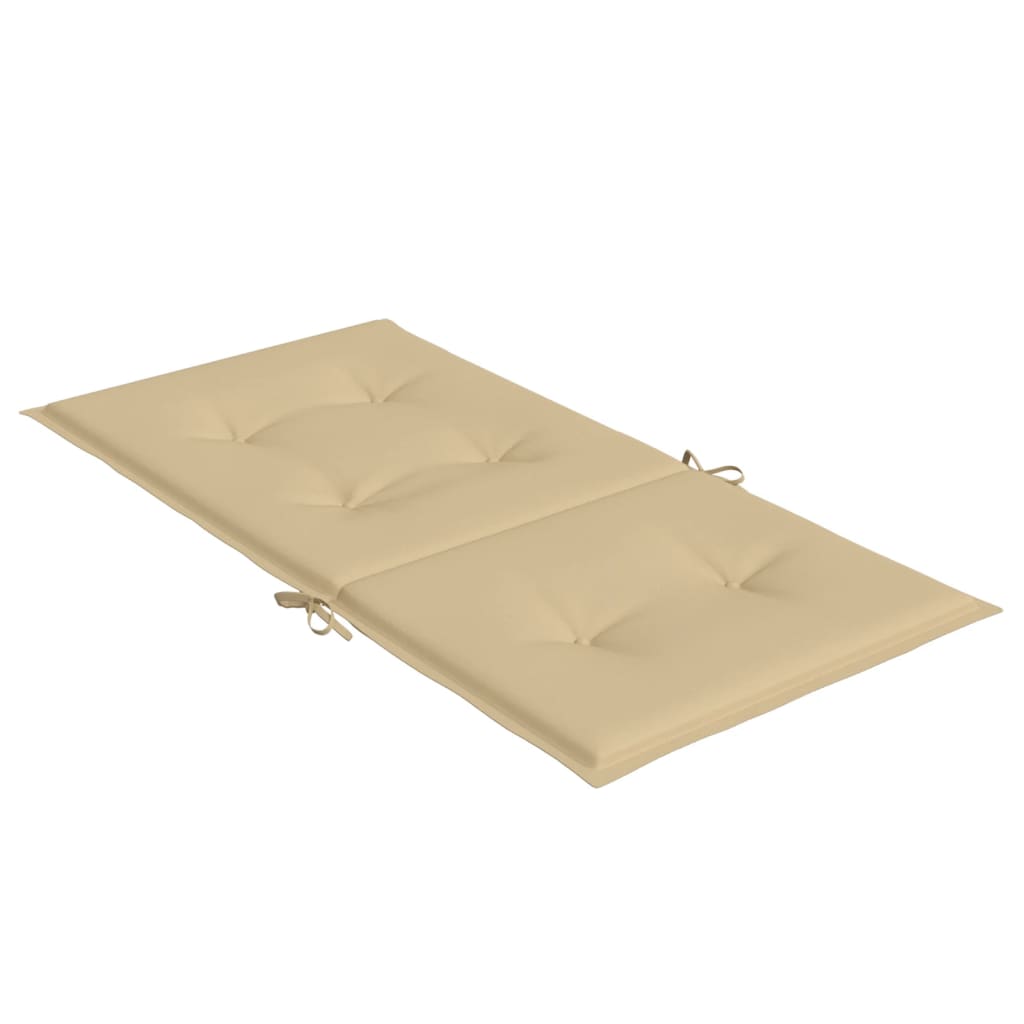 Cuscini Sedia Schiena Bassa 2 pz Beige Mélange 100x50x4 Tessuto | homemem39