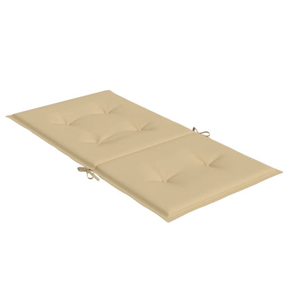 Cuscini Sedia Schiena Bassa 2 pz Beige Mélange 100x50x4 Tessuto