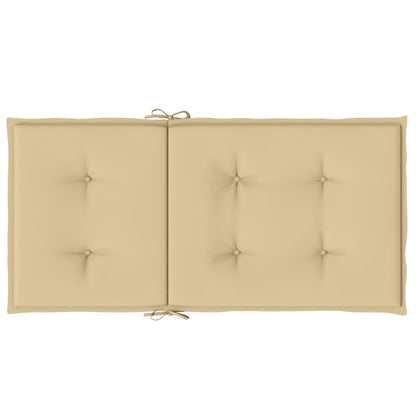 Cuscini Sedia Schiena Bassa 2 pz Beige Mélange 100x50x4 Tessuto | homemem39