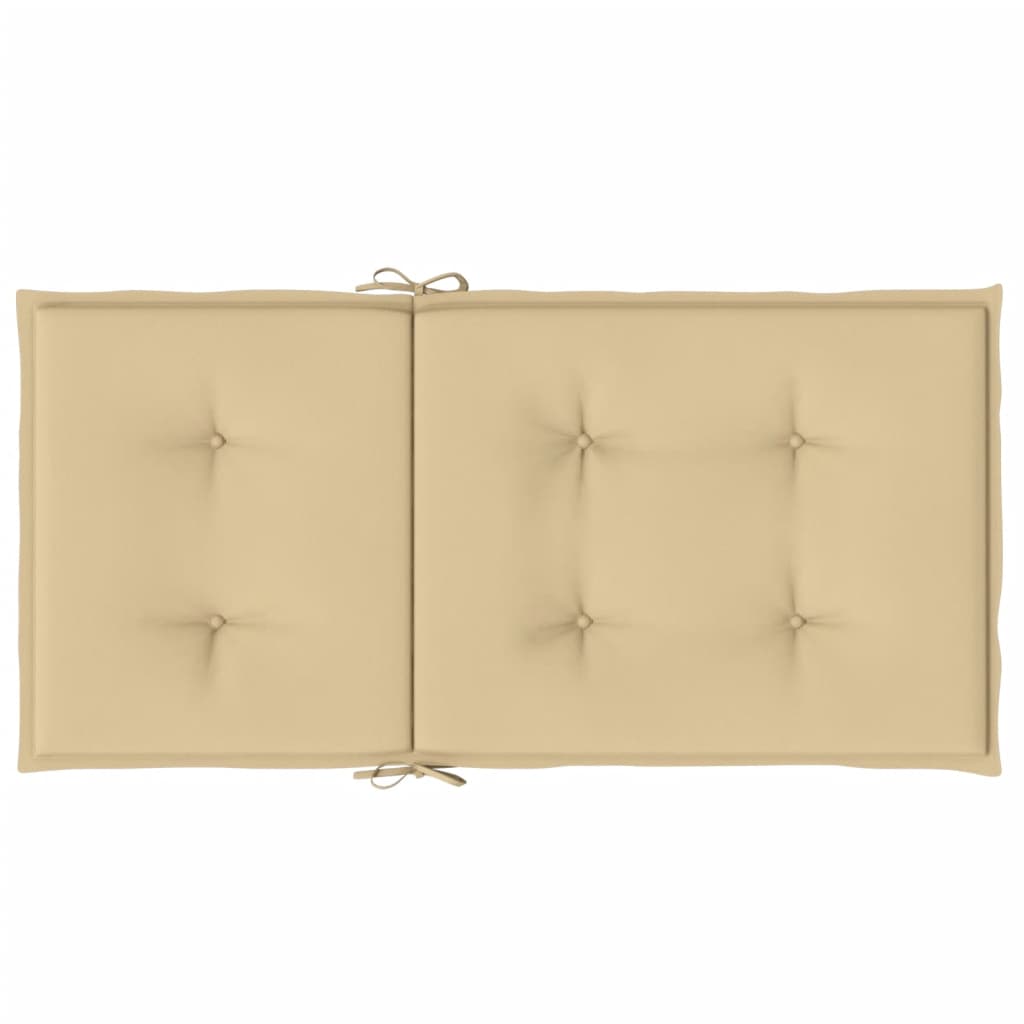 Cuscini Sedia Schiena Bassa 4 pz Beige Mélange 100x50x4 Tessuto - homemem39