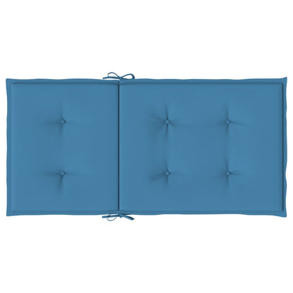 Cuscini Sedia Schiena Bassa 6 pz Blu Mélange 100x50x4 Tessuto - homemem39