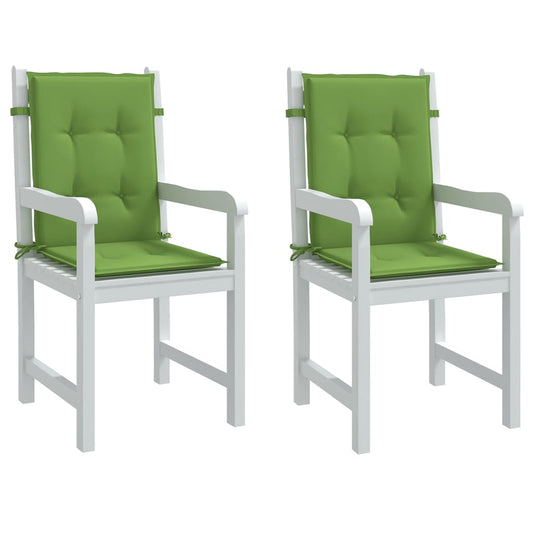 Cuscini Sedia Schiena Bassa 2 pz Verde Mélange 100x50x4 Tessuto | homemem39
