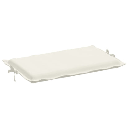 Lettino Prendisole con Cuscino Crema Mélange 186x58x3cm Tessuto