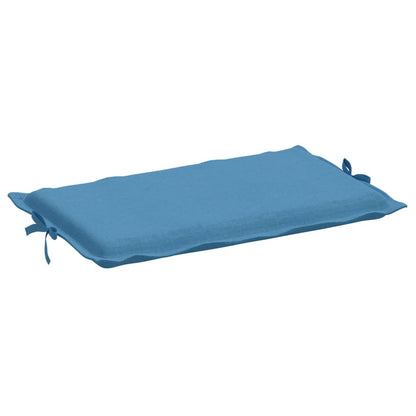 Lettino Prendisole con Cuscino Blu Mélange 186x58x3cm Tessuto