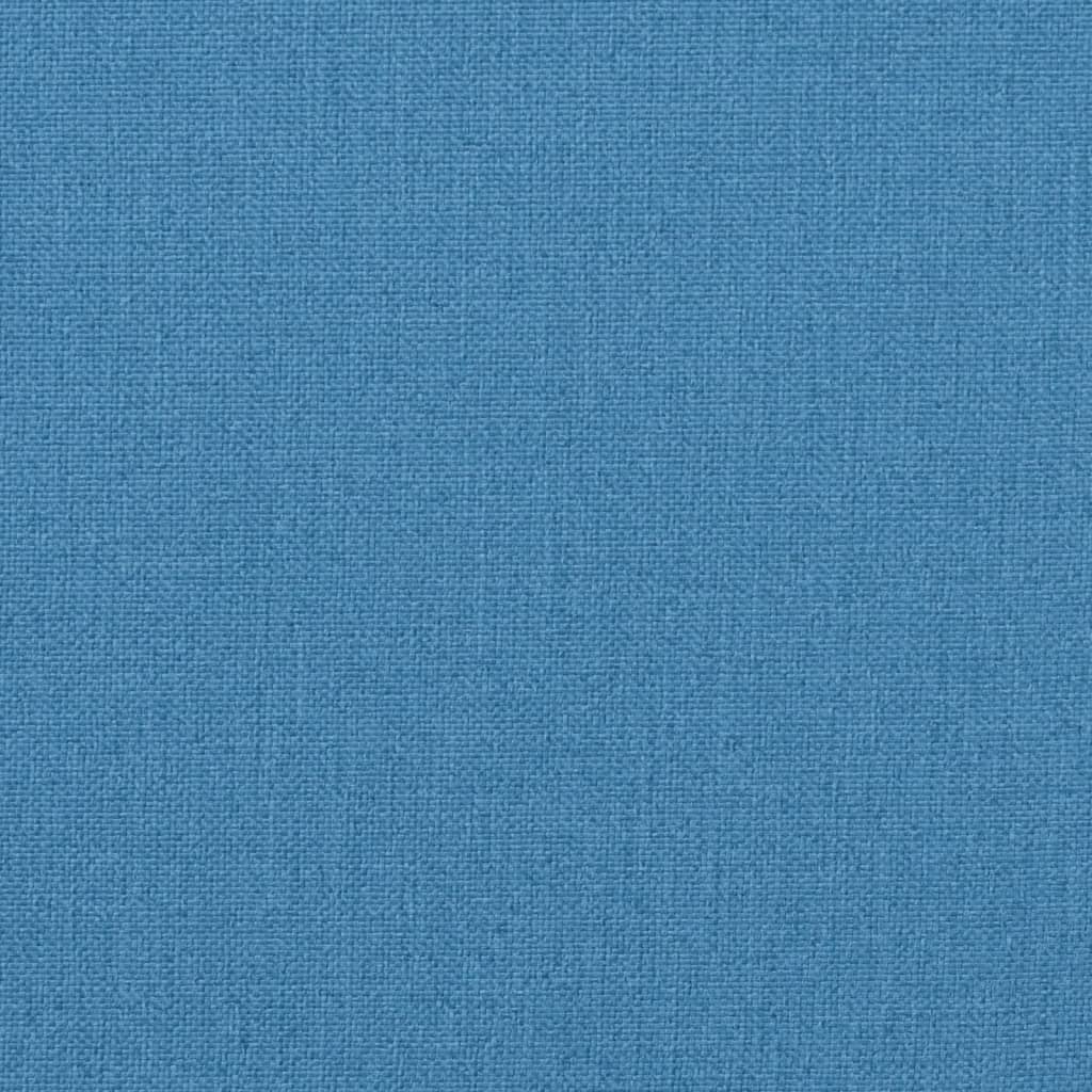 Lettino Prendisole con Cuscino Blu Mélange 186x58x3cm Tessuto