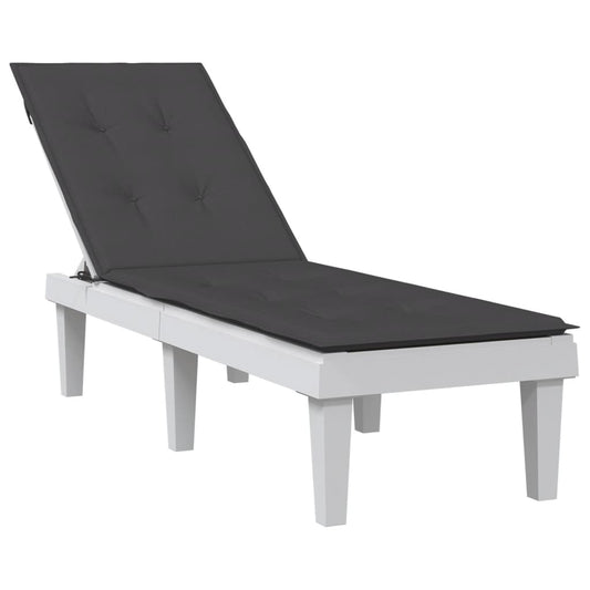 Anthracite Mélange Deckchair Cushion (75+105)x50x3cm in Fabric