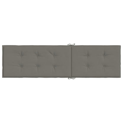 Cuscino per Sdraio Grigio Scuro Mélange (75+105)x50x3 Tessuto