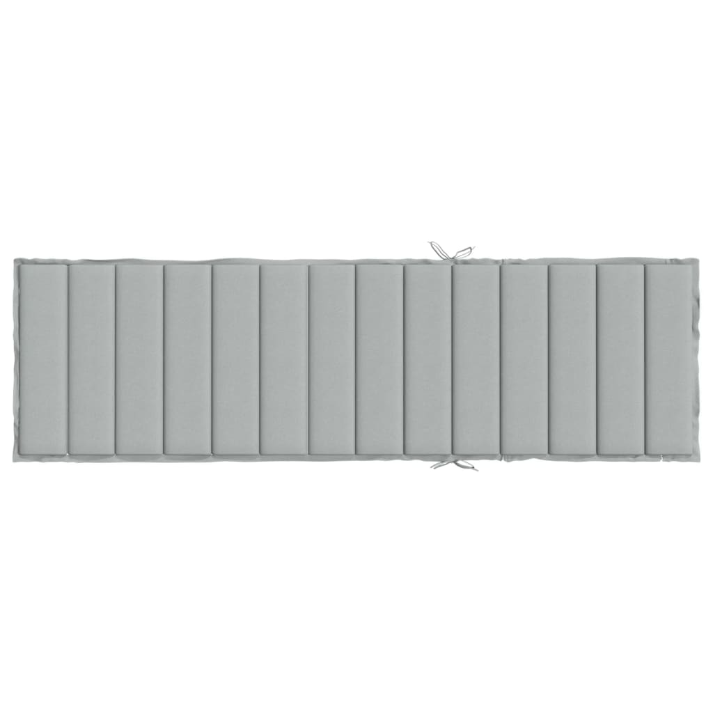 Cuscino per Lettino Prendisole Grigio Chiaro Mélange 200x50x4cm - homemem39