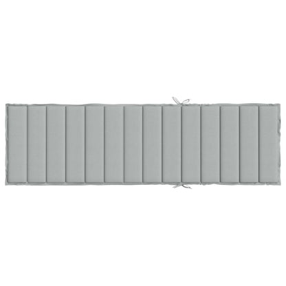 Cuscino per Lettino Prendisole Grigio Chiaro Mélange 200x50x4cm - homemem39