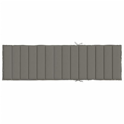 Cuscino per Lettino Prendisole Grigio Scuro Mélange 200x50x4cm - homemem39