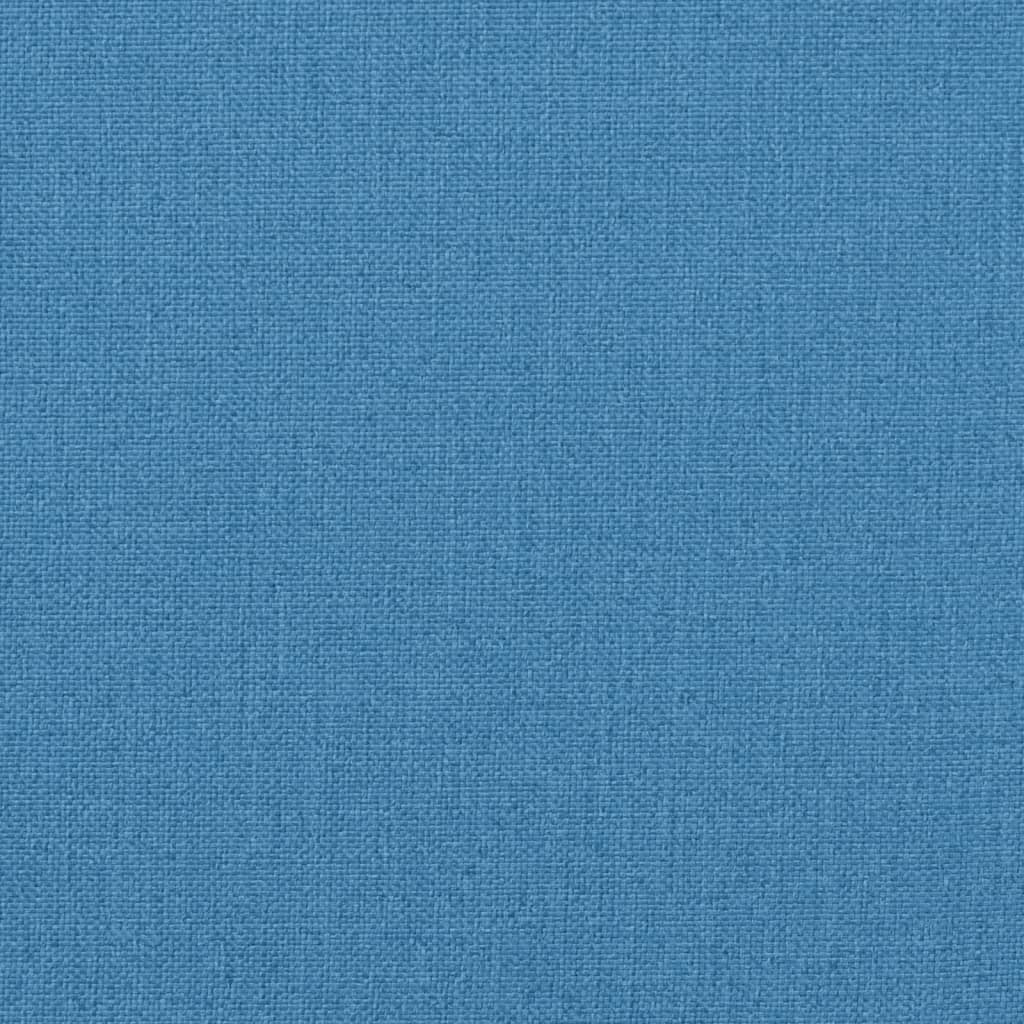 Lettino Prendisole con Cuscino Blu Mélange 200x50x4cm Tessuto
