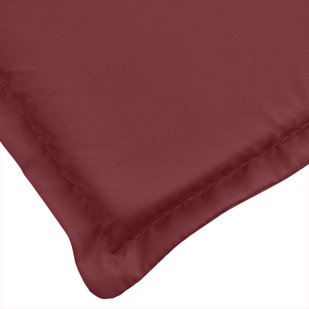 Sun Lounger with Cushion Wine Red Mélange 200x50x4cm