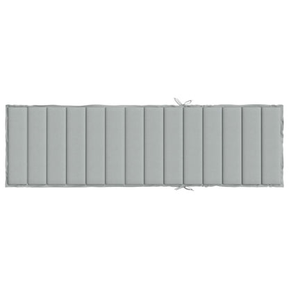 Cuscino per Lettino Prendisole Grigio Chiaro Mélange 200x60x4cm - homemem39