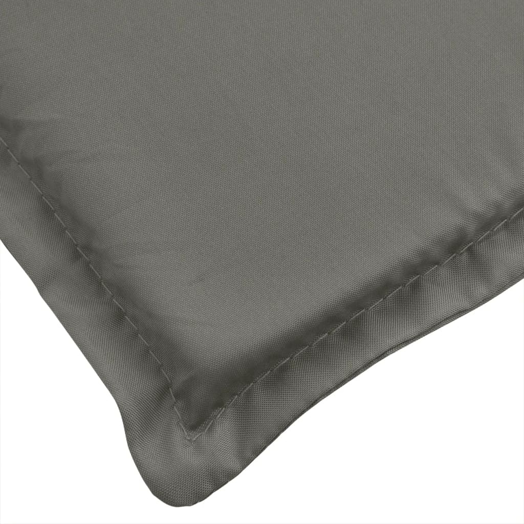 Lettino Prendisole con Cuscino Grigio Scuro Mélange 200x60x4 cm