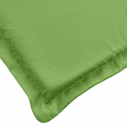 Sun Lounger with Green Mélange Cushion 200x60x4cm Fabric
