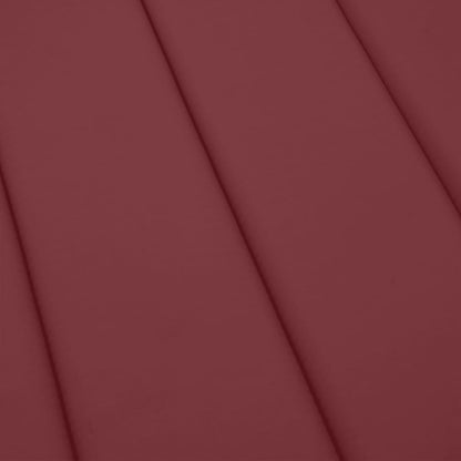 Lettino Prendisole con Cuscino Rosso Vino Mélange 200x60x4 cm