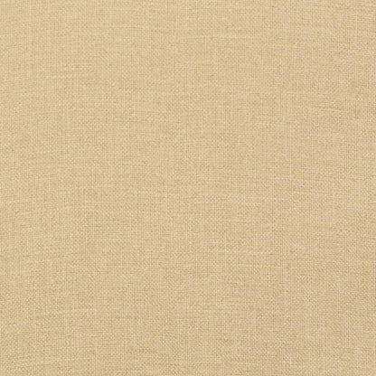 Lettino Prendisole con Cuscino Beige Mélange 200x70x4cm Tessuto