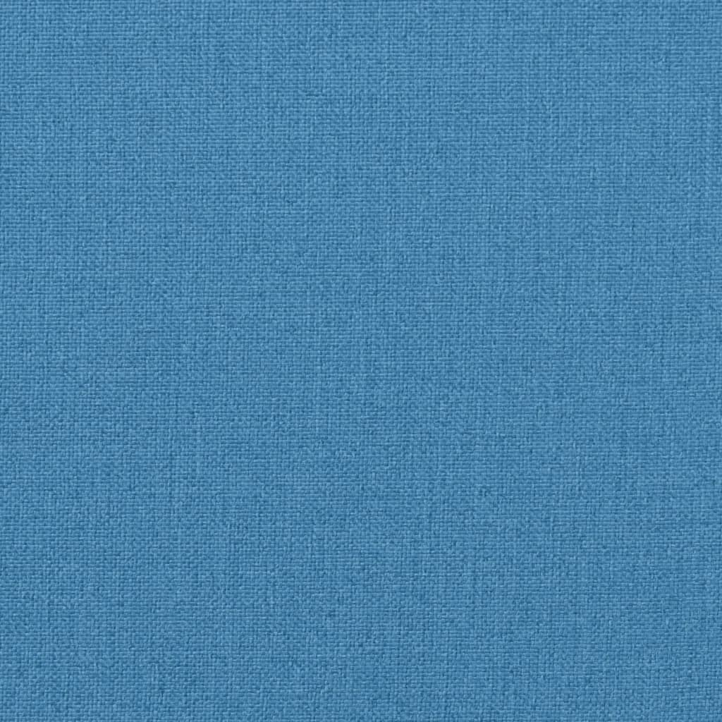 Lettino Prendisole con Cuscino Blu Mélange 200x70x4cm Tessuto