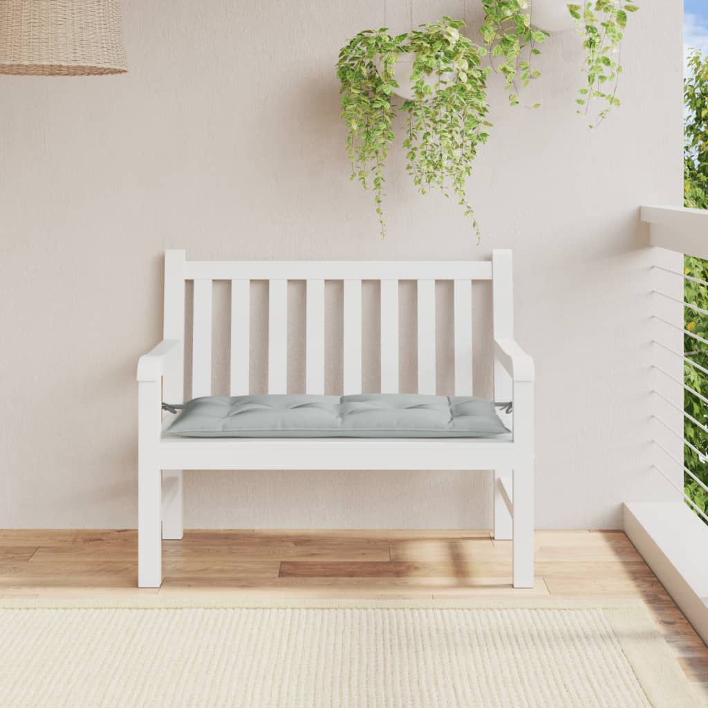 Garden Bench Cushion Light Gray Mélange 100x50x7cm Fabric