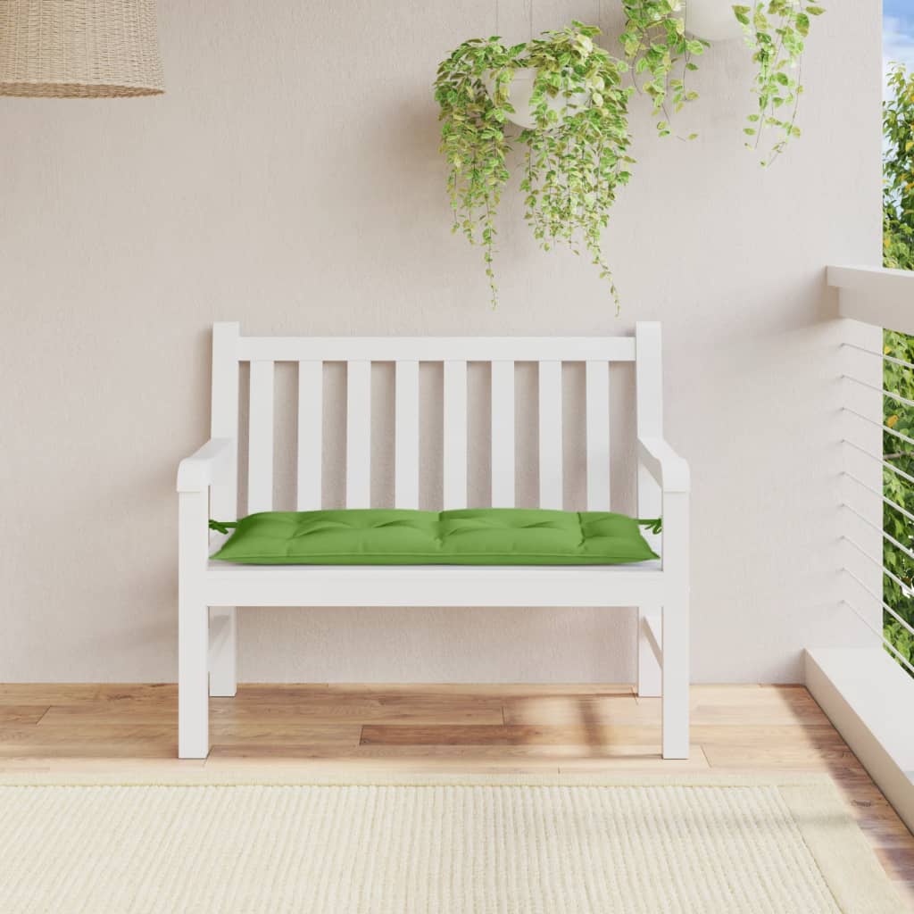 Garden Bench Cushion Green Mélange 100x50x7 cm Fabric