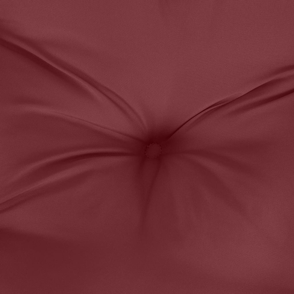 Cuscino Panca Giardino Rosso Vino Mélange 100x50x7 cm Tessuto