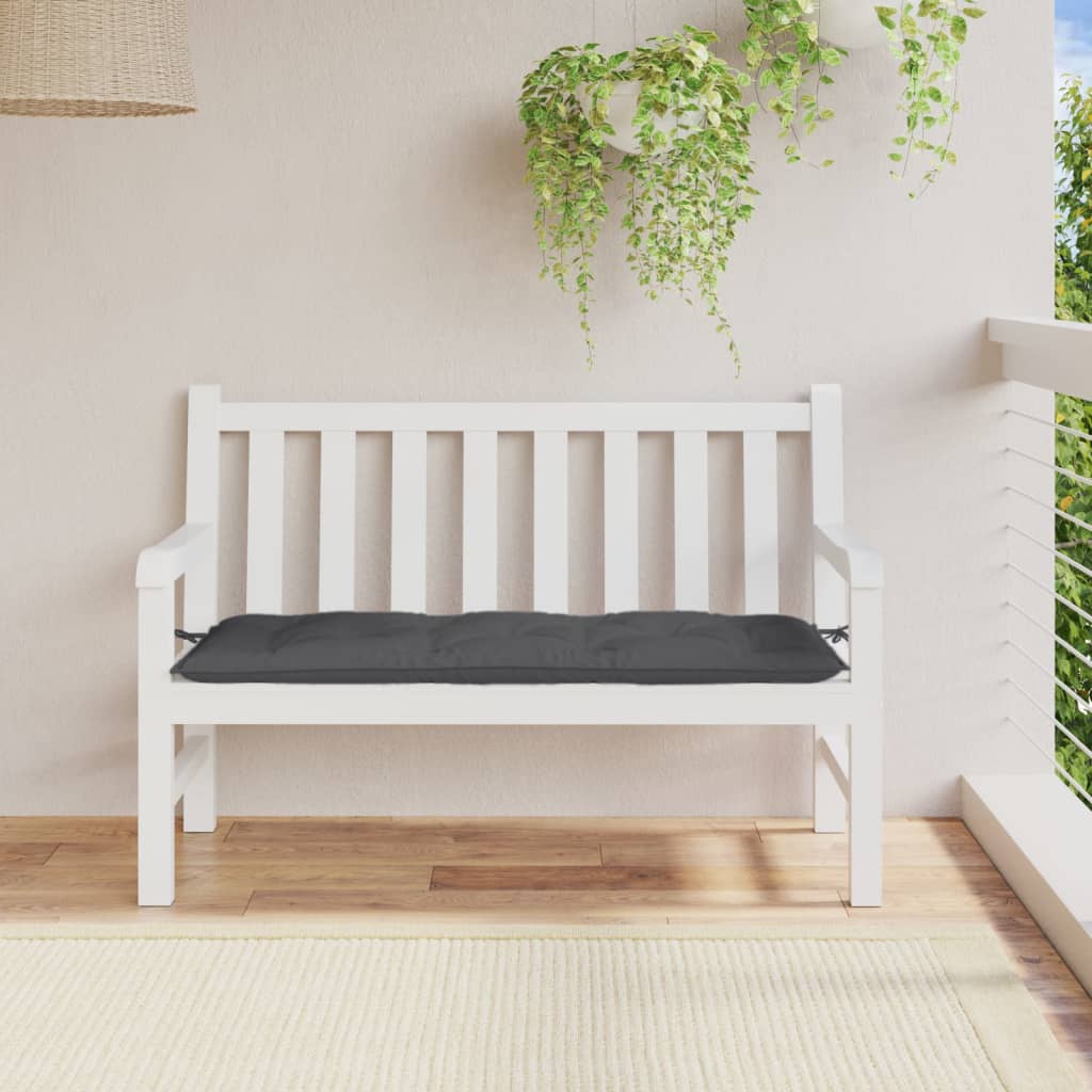 Garden Bench Cushion Anthracite Mélange 120x50x7 cm Fabric