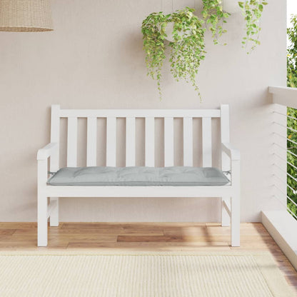 Garden Bench Cushion Light Gray Melange 120x50x7cm Fabric