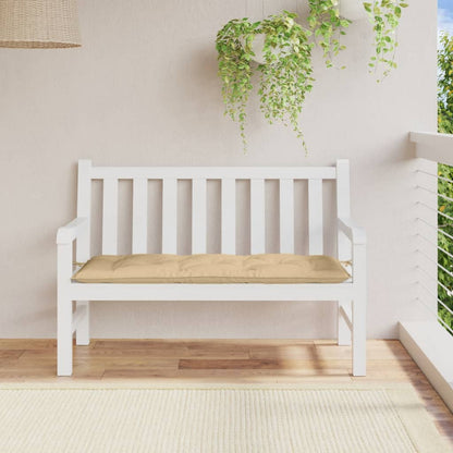 Cuscino per Panca da Giardino Beige Mélange 120x50x7cm Tessuto