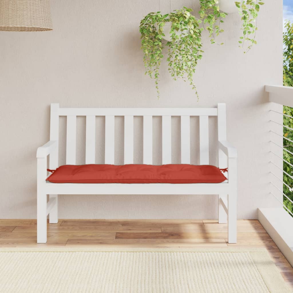 Cuscino Panca Giardino Rosso Mélange 120x50x7cm Tessuto | homemem39